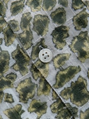 smALLSAINTS Green Camo 100% Cotton Underground Open Collar Boys Printed Short Sleeve Shirt - Image 8 of 8