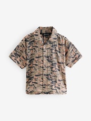 smALLSAINTS Solar Camo 100% Cotton Underground Open Collar Boys Printed Short Sleeve Shirt - Image 5 of 8