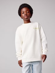 Blanc craie - SmallSaints Sweat-shirt oversize Underground Col rond - Image 2 of 8