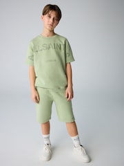 smALLSAINTS Green Biggy Short Sleeve Sweatshirt and Sweat Short Boys Set - Image 1 of 13