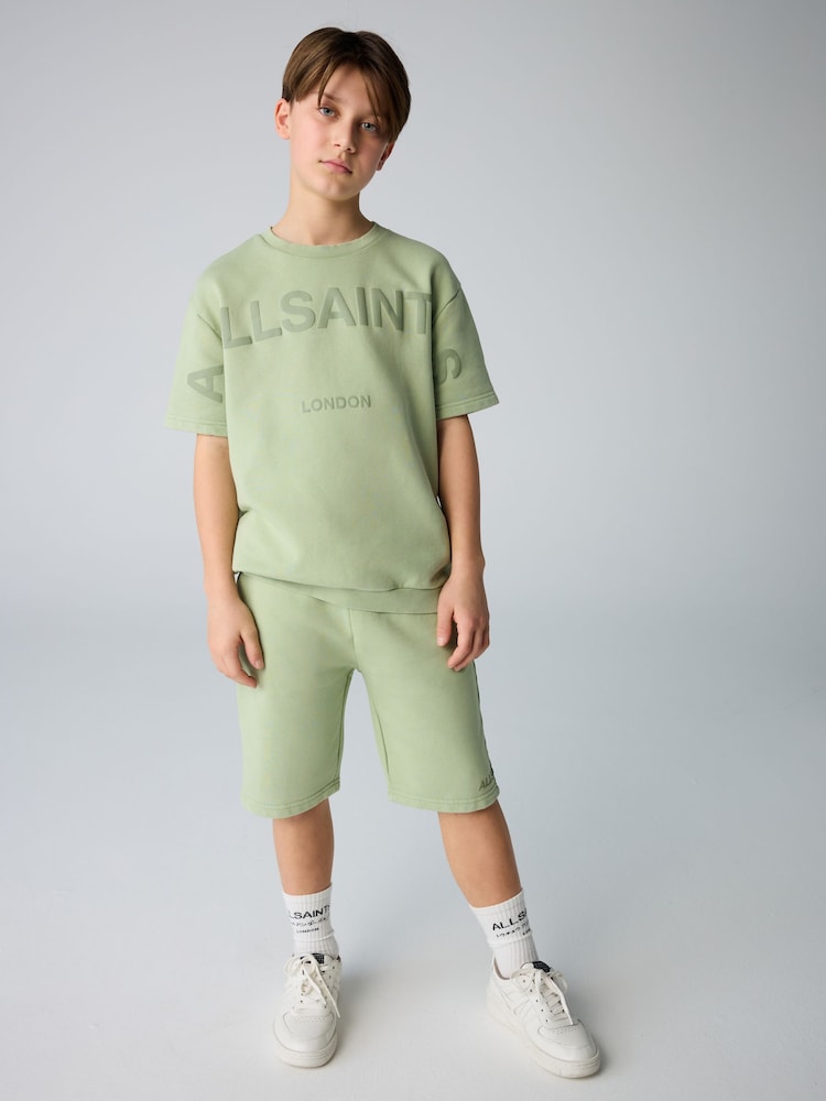 smALLSAINTS Green Biggy Short Sleeve Sweatshirt and Sweat Short Boys Set - Image 1 of 13