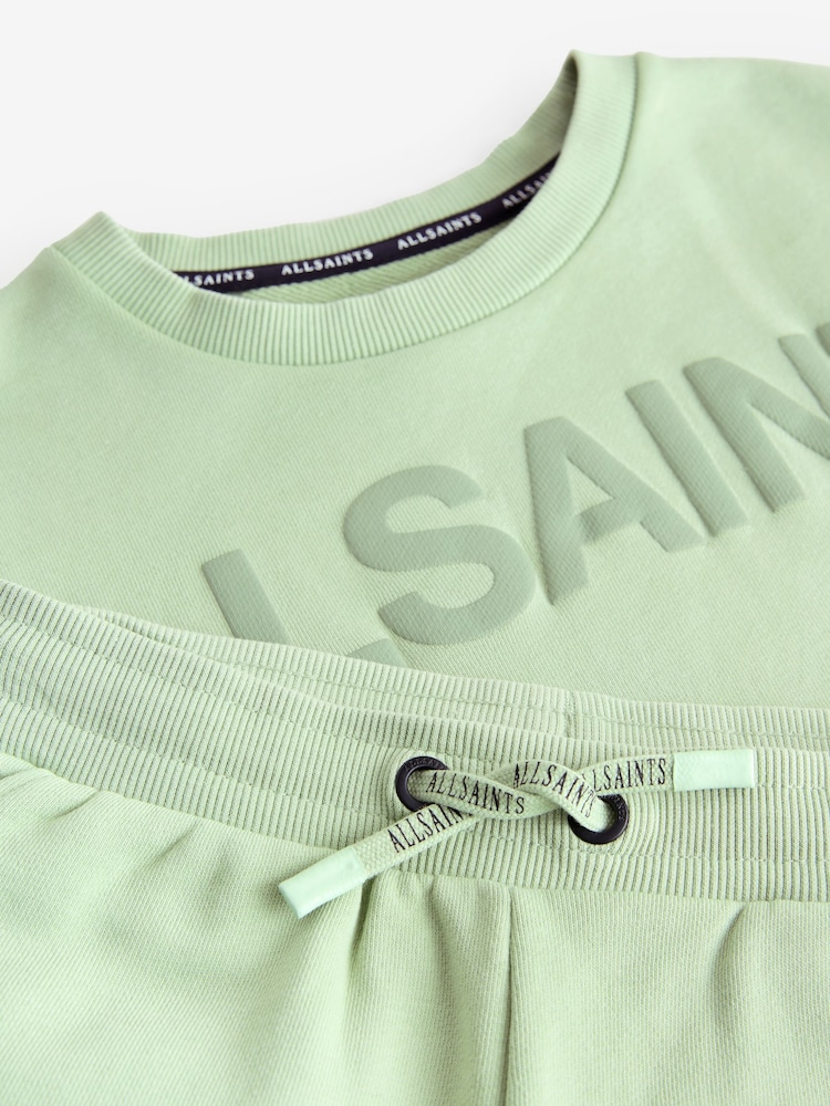 smALLSAINTS Green Biggy Short Sleeve Sweatshirt and Sweat Short Boys Set - Image 12 of 13