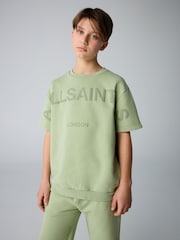 smALLSAINTS Green Biggy Short Sleeve Sweatshirt and Sweat Short Boys Set - Image 2 of 13