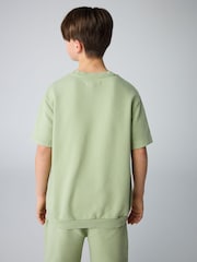 smALLSAINTS Green Biggy Short Sleeve Sweatshirt and Sweat Short Boys Set - Image 5 of 13
