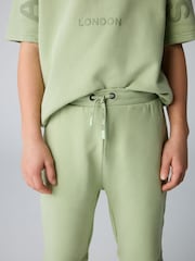 smALLSAINTS Green Biggy Short Sleeve Sweatshirt and Sweat Short Boys Set - Image 9 of 13
