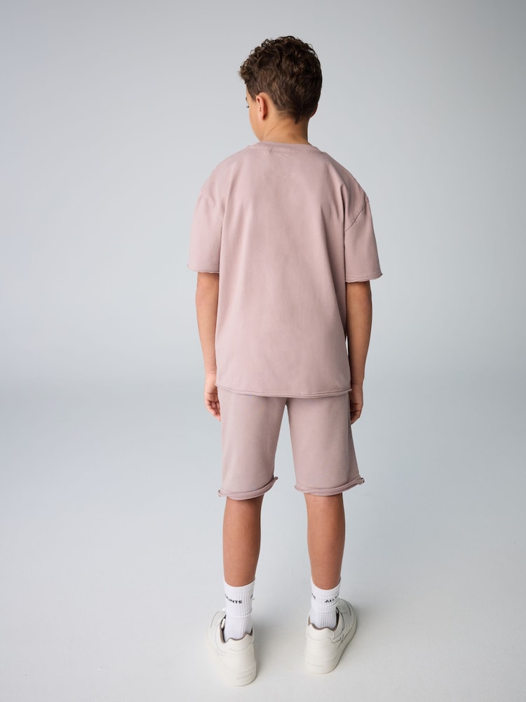 smALLSAINTS Pink Oversized Biggy 100% Cotton T-Shirt and Sweatshirt Set - Image 2 of 11