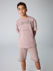 smALLSAINTS Pink Oversized Biggy 100% Cotton T-Shirt and Sweatshirt Set - Image 3 of 11