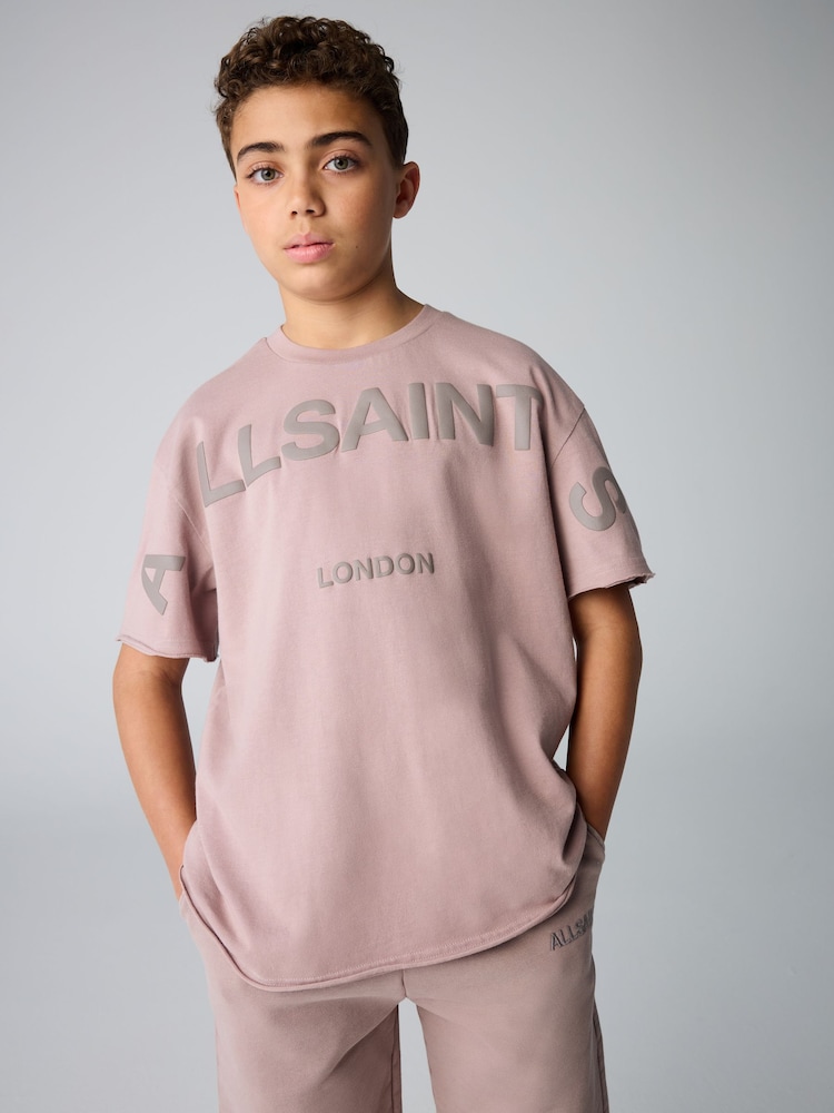 smALLSAINTS Pink Oversized Biggy 100% Cotton T-Shirt and Sweatshirt Set - Image 4 of 11