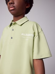 smALLSAINTS Green Boys Underground 100% Cotton Polo Shirt and Sweat Shorts Set - Image 4 of 10