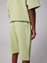 smALLSAINTS Green Boys Underground 100% Cotton Polo Shirt and Sweat Shorts Set - Image 6 of 10