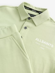 smALLSAINTS Green Boys Underground 100% Cotton Polo Shirt and Sweat Shorts Set - Image 9 of 10