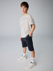 smALLSAINTS Grey Oversized Biggy 100% Cotton T-Shirt and Sweatshirt Set - Image 1 of 5