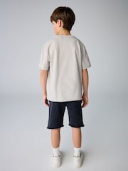 smALLSAINTS Grey Oversized Biggy 100% Cotton T-Shirt and Sweatshirt Set - Image 2 of 5