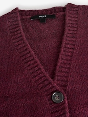 Burgundy Red Button Front Knitted Tank Top - Image 8 of 9