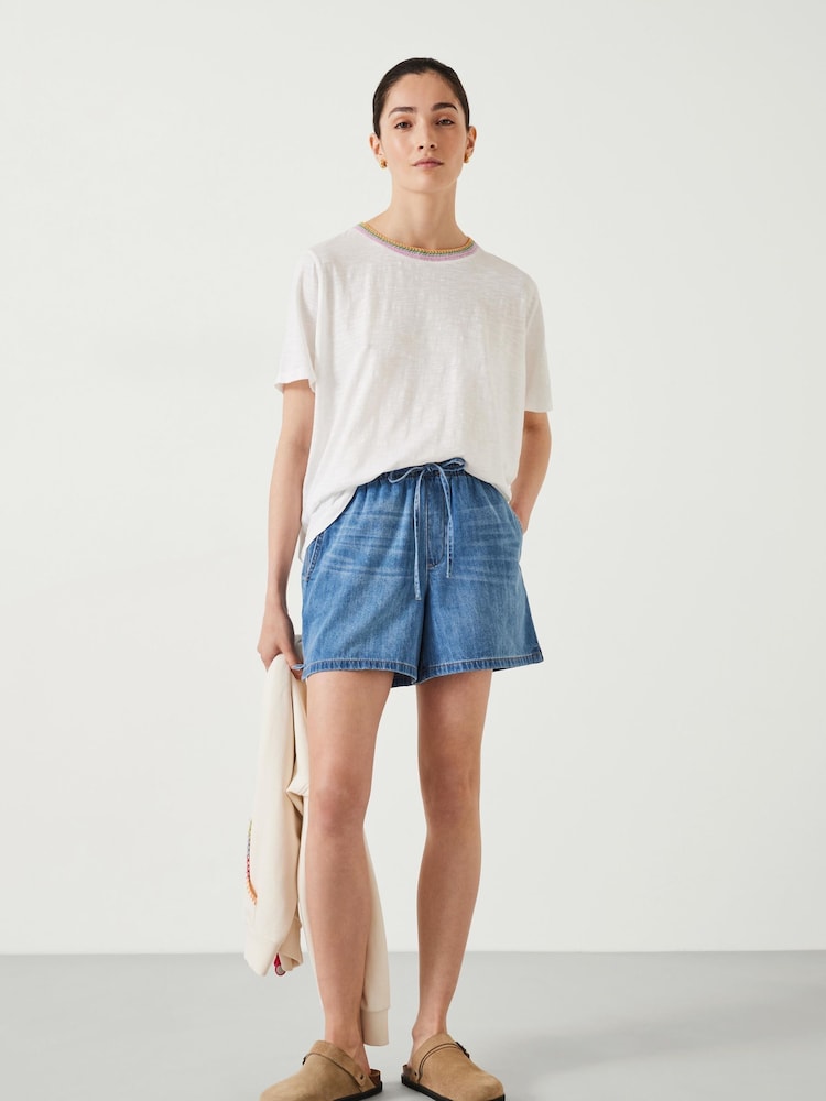 Hush Marta Crochet Trim Relaxed T-Shirt - Bild 2 von 5