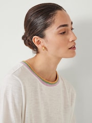 Hush Marta Crochet Trim Relaxed T-Shirt - Bild 4 von 5