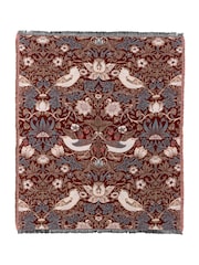 Morris & Co Berry Strawberry Thief Jacquard Multi Layer Throw - Image 7 of 8