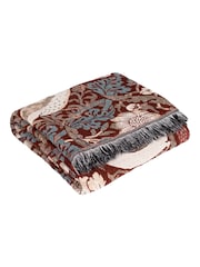 Morris & Co Berry Strawberry Thief Jacquard Multi Layer Throw - Image 8 of 8