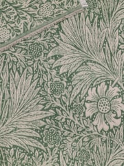 Morris & Co Leaf Green Marigold Woven Faux Fur Throw - Image 8 of 9