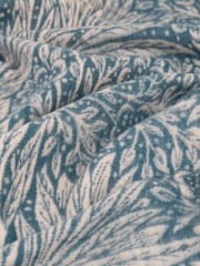 Morris & Co Indigo Marigold Woven Faux Fur Throw - Image 9 of 9