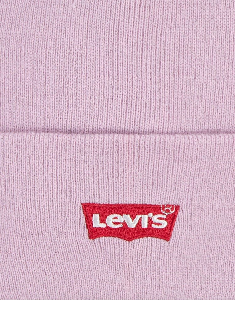 Levi's® Pink Batwing Logo Beanie - Image 4 of 4