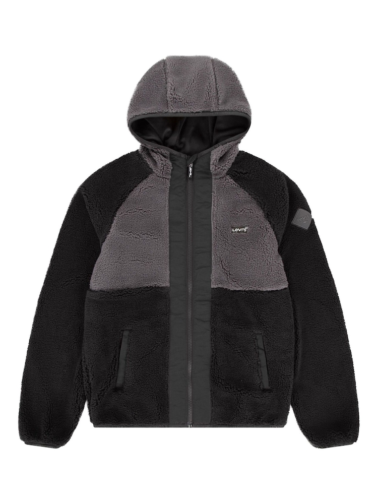 Levi's® Black Levi's® Black Sherpa Fleece Logo Zip-Up Jacket - Image 1 of 8