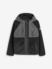 Levi's® Black Levi's® Black Sherpa Fleece Logo Zip-Up Jacket - Image 2 of 8