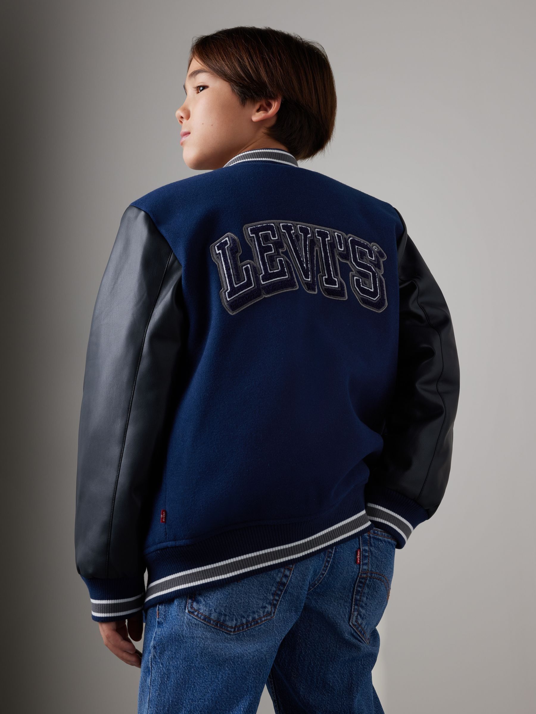 Buy Levi s Blue Logo Varsity Bomber Jacket from Next Luxembourg