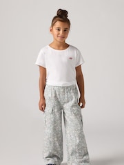 Levi's® Blue Floral Print Twill High Rise Baggy Cargo 100% Cotton Jeans - Image 1 of 9