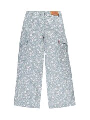 Levi's® Blue Floral Print Twill High Rise Baggy Cargo 100% Cotton Jeans - Image 5 of 9