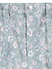 Levi's® Blue Floral Print Twill High Rise Baggy Cargo 100% Cotton Jeans - Image 9 of 9