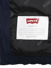Levi's® Blue Mid Length Logo Hooded Puffer Coat - Image 10 of 13