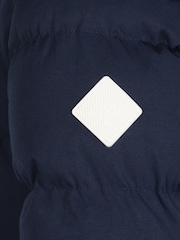 Levi's® Blue Mid Length Logo Hooded Puffer Coat - Image 12 of 13