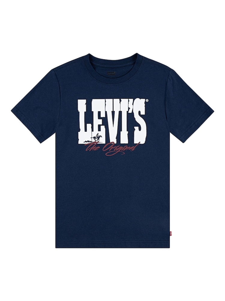 Levi's® Blue Western Cowboy Logo Short Sleeve T-Shirt - Image 1 of 4