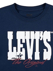 Levi's® Blue Western Cowboy Logo Short Sleeve T-Shirt - Image 3 of 4