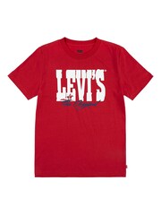 Levi's® Red Western Cowboy Logo Short Sleeve T-Shirt - Image 1 of 3