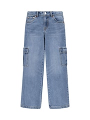 Levi's® Blue Baggy Wide Leg Cargo Jeans - Image 6 of 11