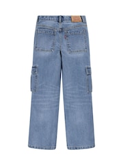 Levi's® Blue Baggy Wide Leg Cargo Jeans - Image 7 of 11