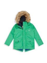 أخضر - Muddy Puddles Waterproof 3-In-1 Parka Jacket - صورة 3 من 7