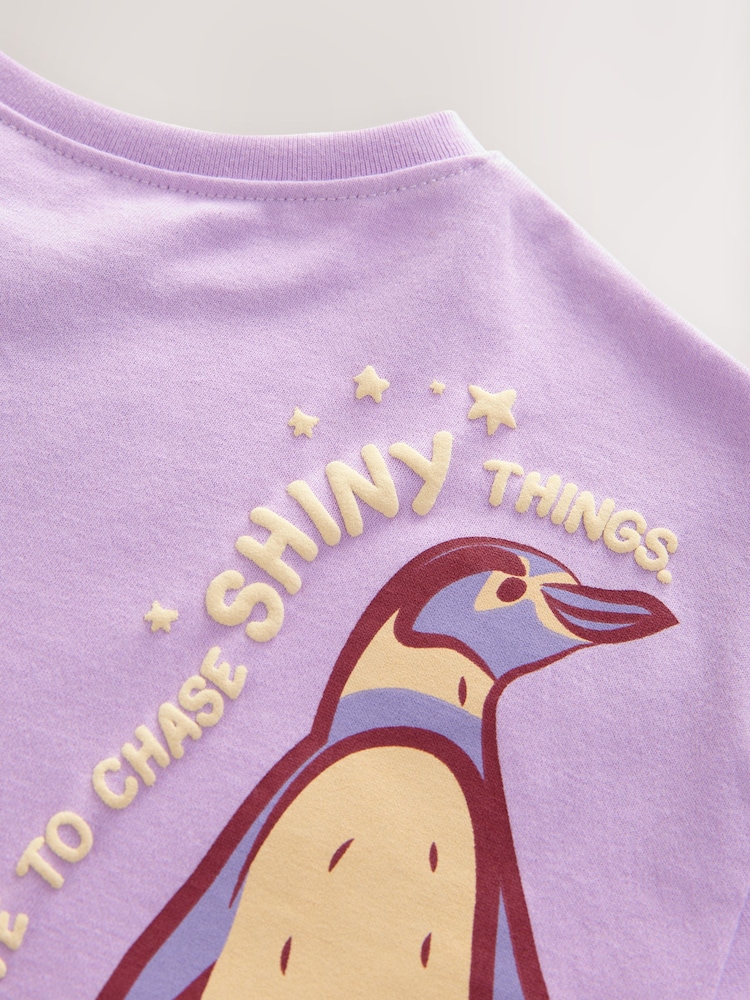 Purple London Zoo Short Sleeve T-Shirt and Cycle Short Set (3mths-7yrs) - Image 10 of 10