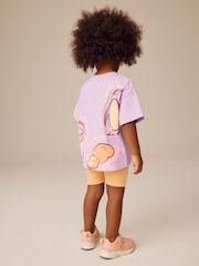 Purple London Zoo Short Sleeve T-Shirt and Cycle Short Set (3mths-7yrs) - Image 3 of 10