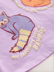 Purple London Zoo Short Sleeve T-Shirt and Cycle Short Set (3mths-7yrs) - Image 8 of 10