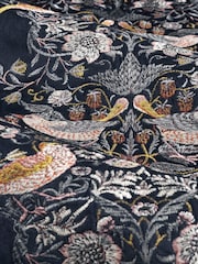 Morris & Co Indigo Strawberry Thief Embroidered Pencil Pleat Curtain - Image 6 of 7