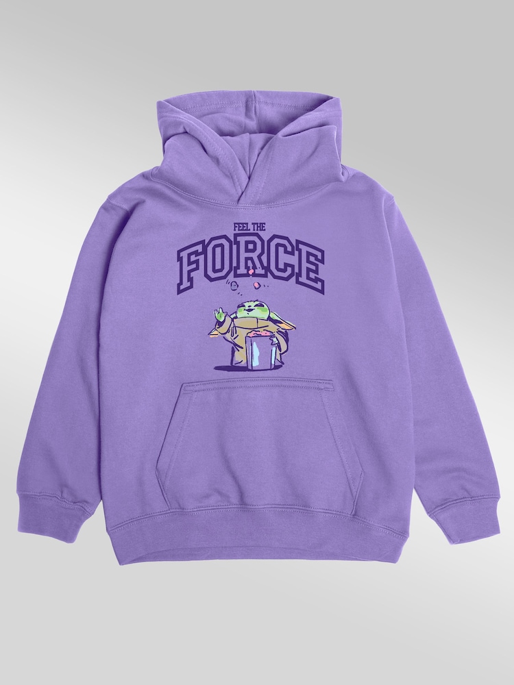 Rags & Rascals Purple Star Wars Mandalorian & Grogu Force Hoodie - Image 1 of 3 Rags & Rascals Purple Star Wars Mandalorian & Grogu Force Hoodie - Image 1 of 3