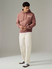 Rust Brown Cotton Rich Printed Graphic Hoodie - Image 4 of 8