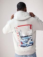 Ice Grey Hokusai Graphic Sweatshirt - Image 1 of 10