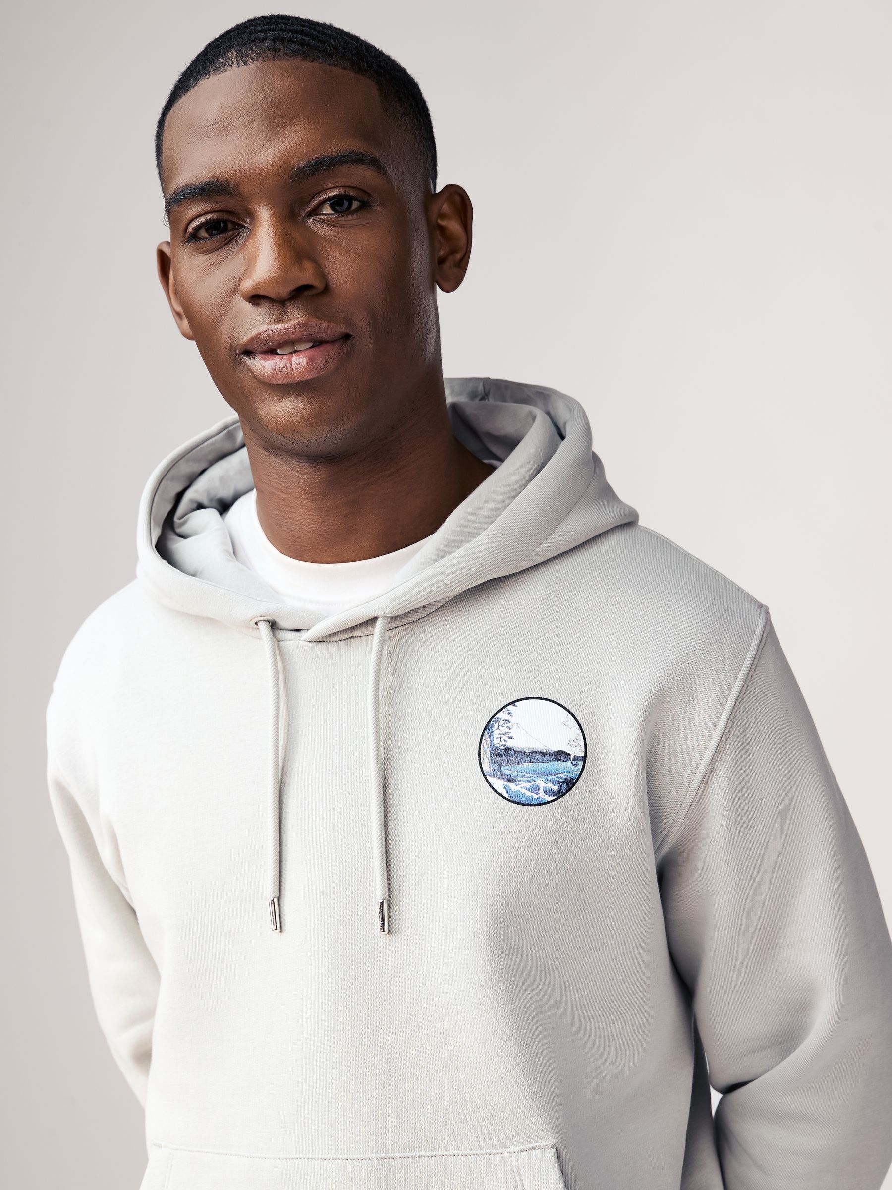 Buy Ice Grey Hokusai Graphic Sweatshirt from the Next UK