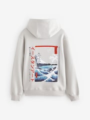 Ice Grey Hokusai Graphic Sweatshirt - Image 7 of 10