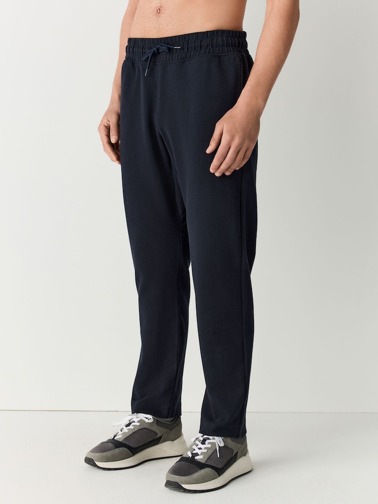 Navy Textured Twill Straight Leg Joggers - Image 1 of 6