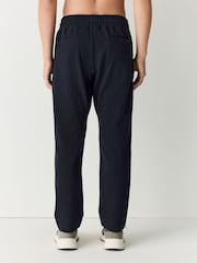 Navy Textured Twill Straight Leg Joggers - Image 2 of 6